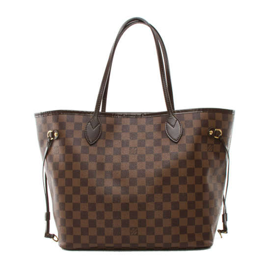 Louis Vuitton N51105 Neverfull MM Shoulder Bag Damier Ebene Canvas - Image 2