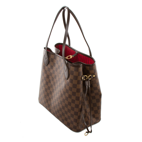 Louis Vuitton N51105 Neverfull MM Shoulder Bag Damier Ebene Canvas - Image 6
