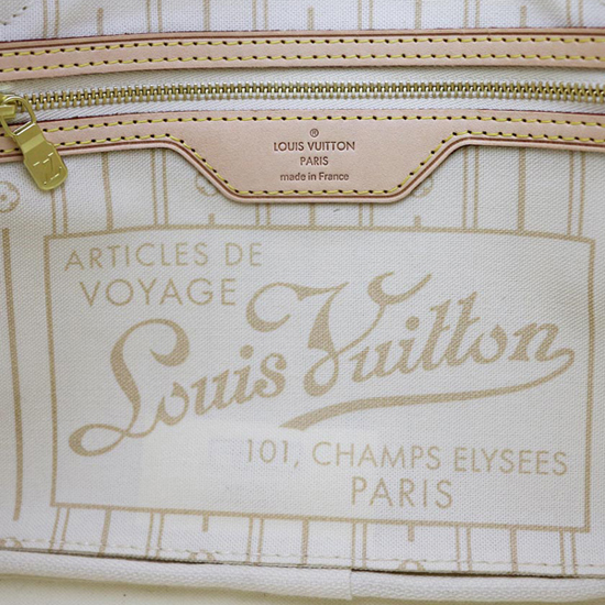 Louis Vuitton N51110 Neverfull PM Shoulder Bag Damier Azur Canvas - Image 5