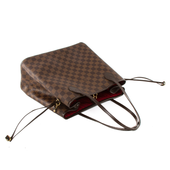 Louis Vuitton N51105 Neverfull MM Shoulder Bag Damier Ebene Canvas - Image 5