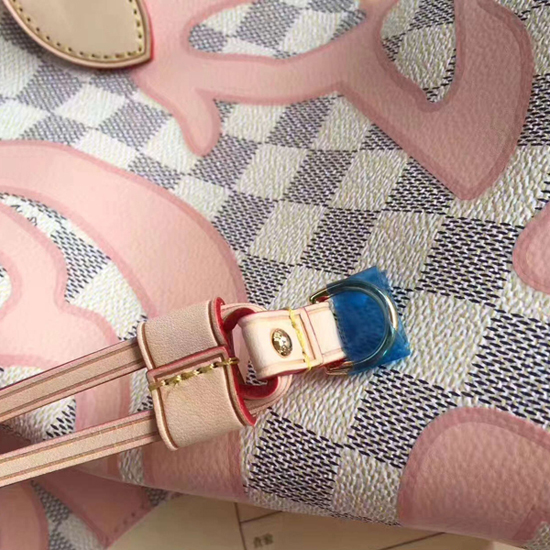 Louis Vuitton N41050 Neverfull MM Shoulder Bag Damier Azur Canvas - Image 7