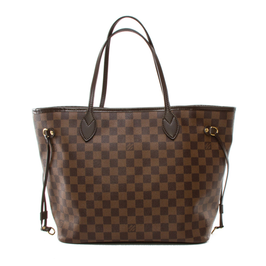 Louis Vuitton N51105 Neverfull MM Shoulder Bag Damier Ebene Canvas - Image 4