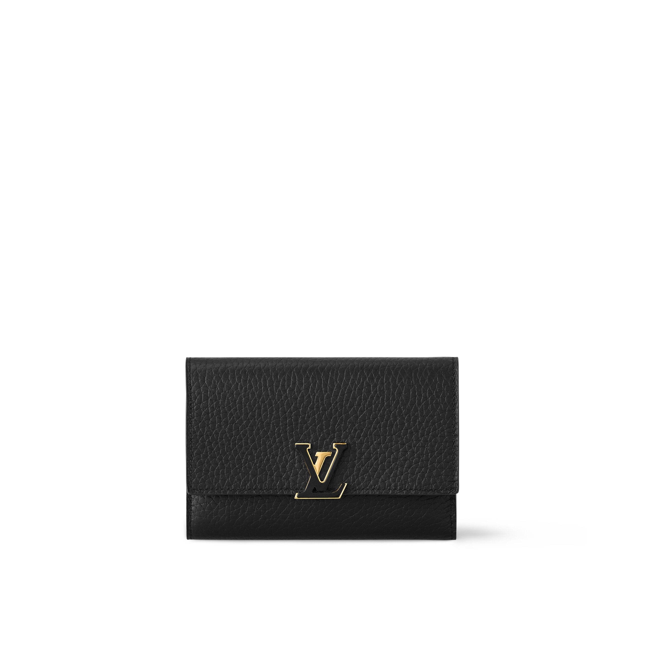 Louis Vuitton M62157 Capucines Compact Wallet Black Pink