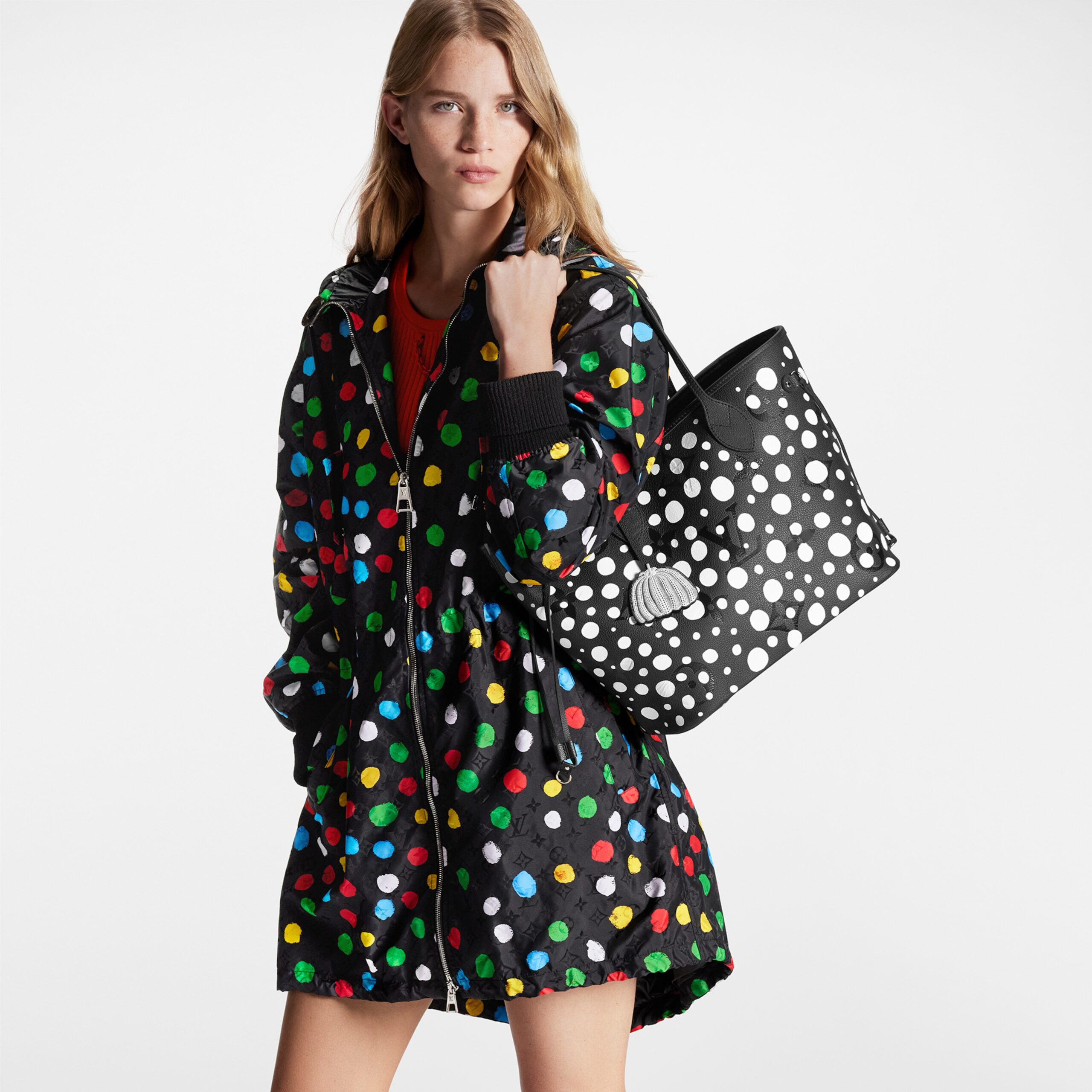 Louis Vuitton LV x YK Neverfull MM M46390 Black white - Image 2