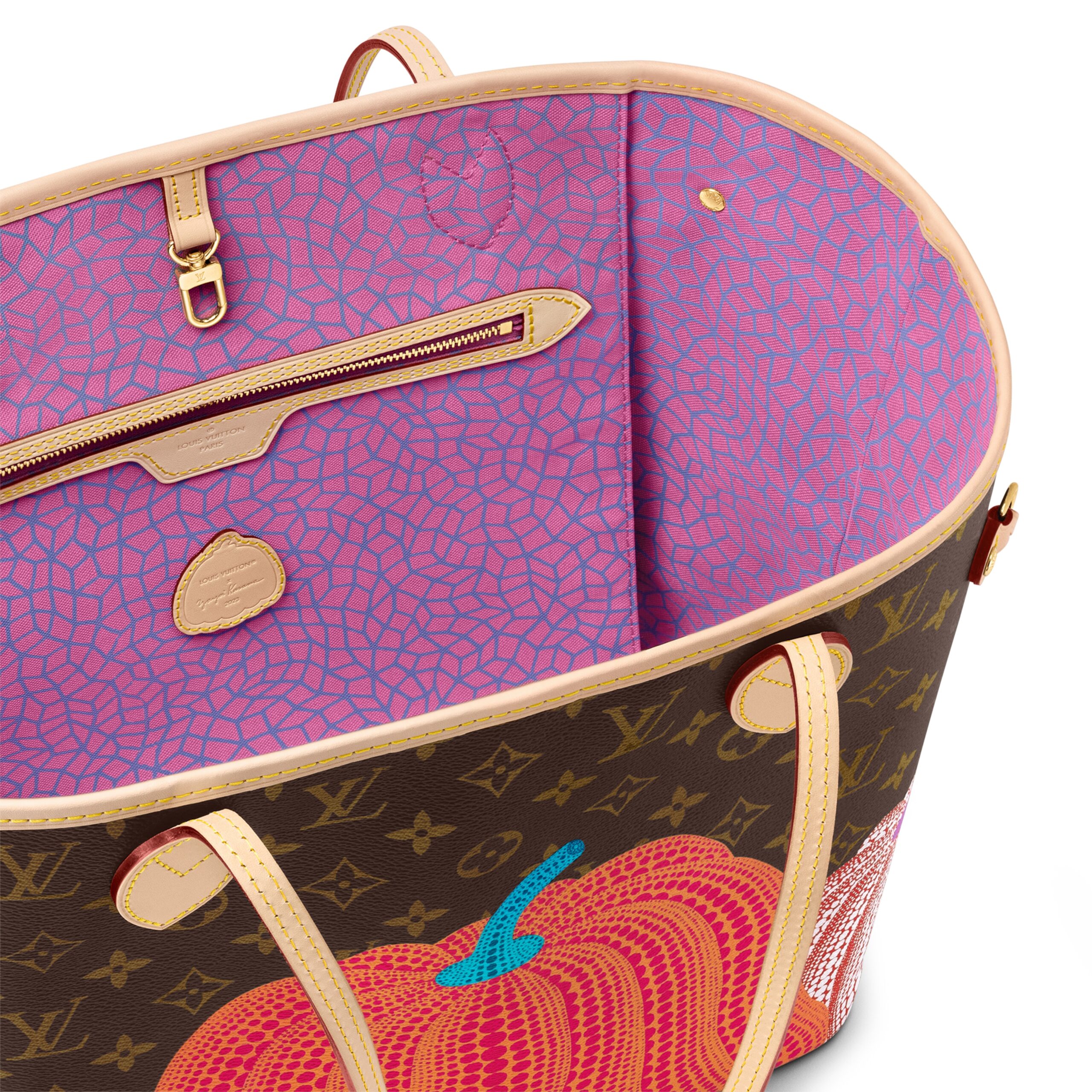 Louis Vuitton LV x YK Neverfull MM M46468 Pumpkin print - Image 7