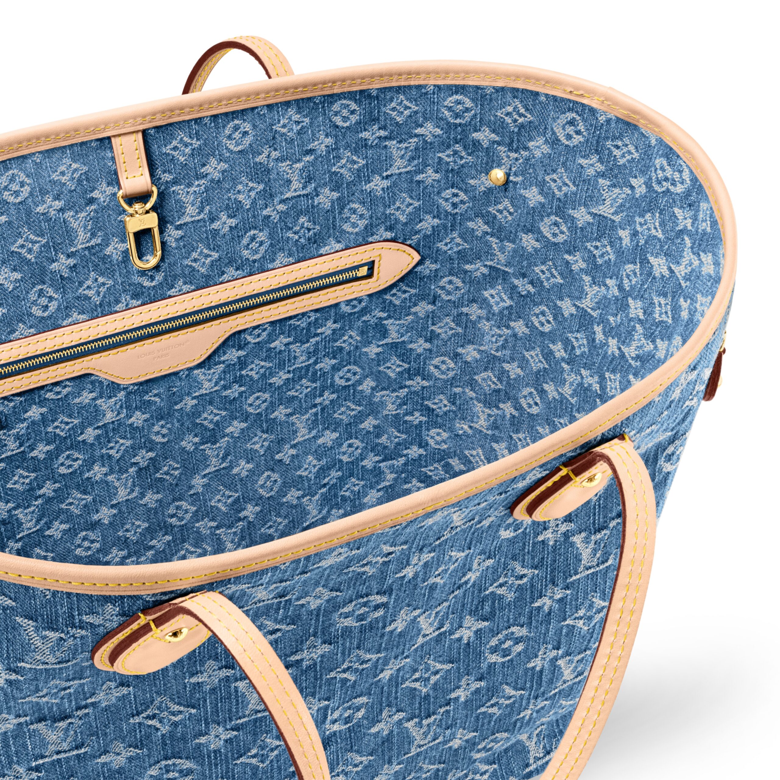 Louis Vuitton M13192 Neverfull MM Denim Blue - Image 3
