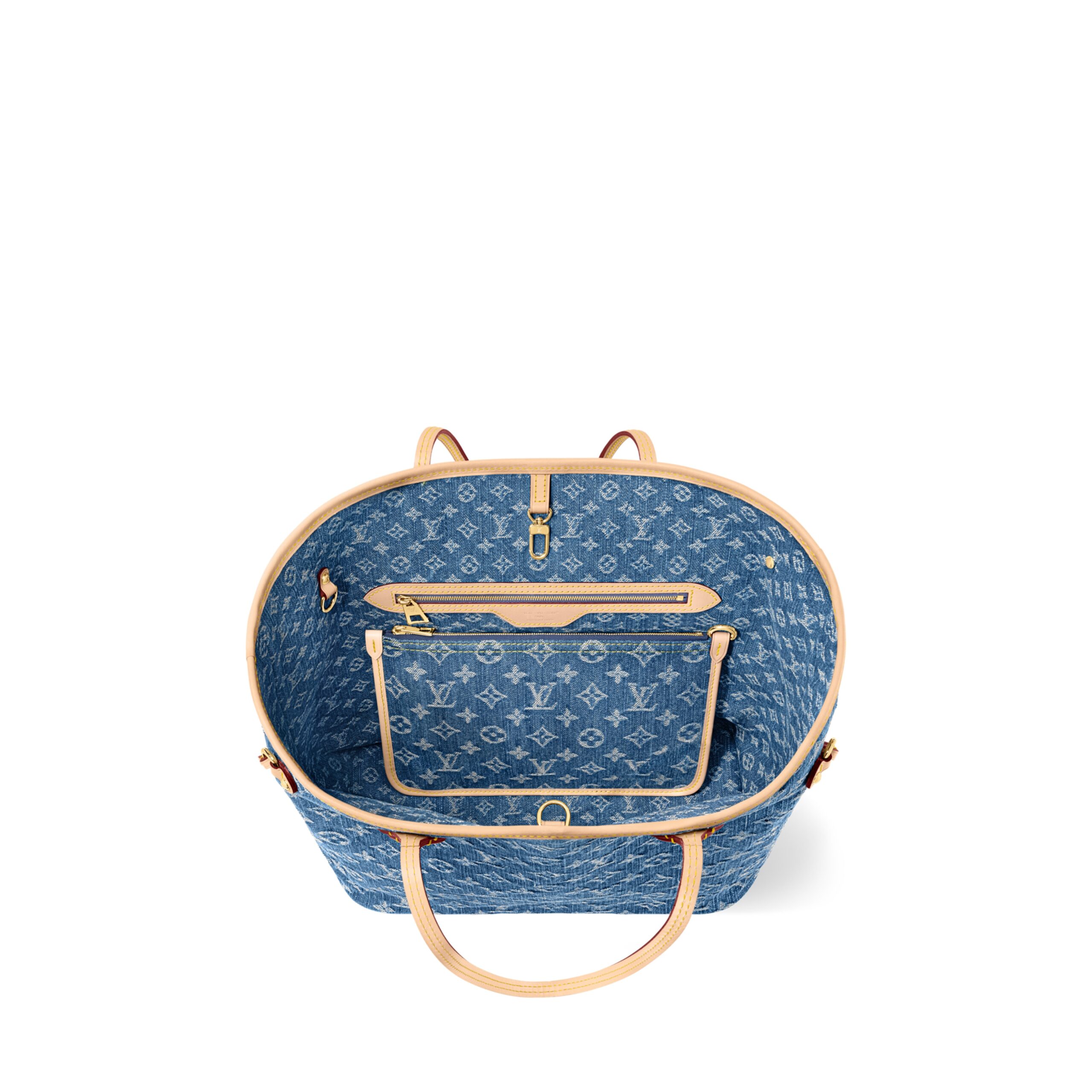 Louis Vuitton M13192 Neverfull MM Denim Blue - Image 4